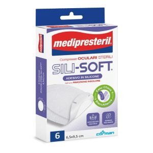 Medipresteril compressa oculare adesive white silicon 6 pezzi