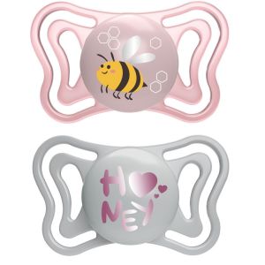 Chicco succhietto light rosa silicone 2-6m 2 pezzi