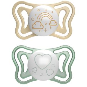 Chicco succhietto light lumi silicone 2-6m 2 pezzi