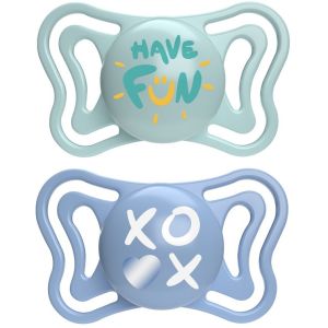 Chicco succhietto light azzurro silicone 6-16m 2 pezzi