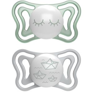 Chicco succhietto light lumi silicone 16-36m 2 pezzi
