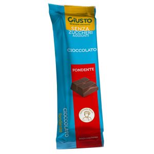 Giusto senza zucchero barretta cioccolato fondente 42 g