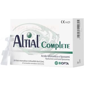 Soluzione oftalmica lubrificante altial complete 4 strip da 5 flaconi da 0,5 ml