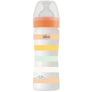 Chicco biberon wb pp arancione da 250 ml m silicone
