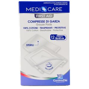 Garza medicare cotone 18x40 cm 12 pezzi