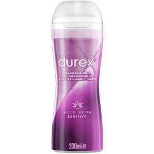 Durex massage 2 in 1 gel massaggio corpo e lubrificante aloe vera 200 ml