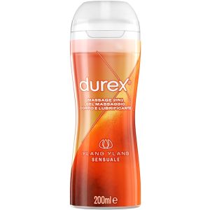 Durex massage 2 in 1 gel massaggio corpo e lubrificante ylang ylang 200 ml
