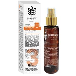 Organics pharm sun care spray solare viso-corpo spf50 100 ml