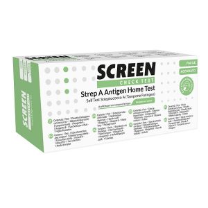 Strep a antigen home test determinazione qualitativa antigeni streptococco a da tampone faringeo 1 pezzo