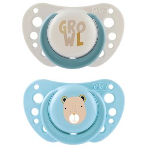 Chicco succhietti air azzurro silicone 2-6 mesi 2 pezzi