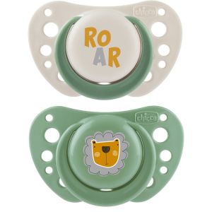 Chicco succhietti air verde silicone 2-6 mesi 2 pezzi
