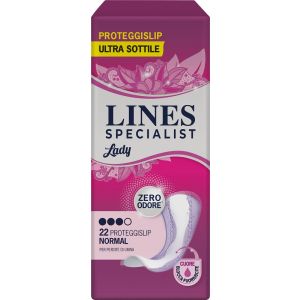 Proteggislip per incontinenza urinaria lines specialist lady light normal ultra sottile 22 pezzi
