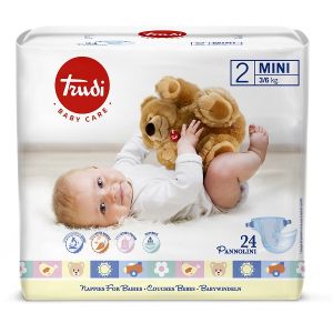 Trudi baby care pannolini mini 3/6 kg 24 pezzi