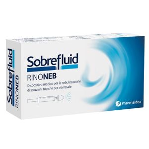 Sobrefluid rinoneb dispositivo nebulizzatore + siringa luer  lock da 50 ml + agocannula per prelievo soluzione