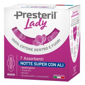 Lady presteril assorbenti notte super ali 7 pezzi