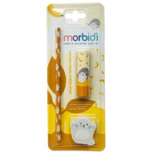 Morbidi' kit disegno banana stick labbra + matita + gomma da cancellare