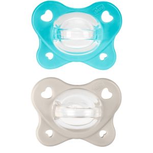 Chicco dual soft succhietto azzurro 6-16 mesi 2 pezzi