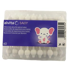 Alvita baby bastoncini cotonati 60 pezzi