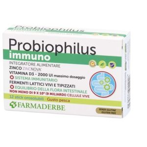 Probiophilus immuno 12stick pack orosolubili 12 g gusto pesca