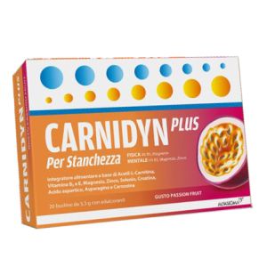 Carnidyn plus 20 bustine da 5,3 g gusto passion fruit
