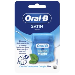 Oralb man filo interdentale satin tape menta 50 metri